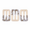 Acrylic Slide Buckles, Webbing Belts Buckles, Clothing Decorations, Two Tone, Imitation Gemstone, Rectangle, Light Grey, 54x34x3.5mm