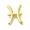 Rack Plating Brass Pendants, Long-Lasting Plated, Lead Free & Cadmium Free, 12 Constellations, Pisces, 14.5x10x3.5mm, Hole: 1.2mm.