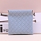 PU Leather Shrapnel Makeup Bags, Portable Travel Squeeze Top Storage Pouch for Key, Small Cosmetic, Light Steel Blue, 8x8cm
