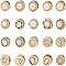 40Pcs 20 Styles Plastic Safety Brooches, with Iron Pins and Acrylic Rhinestone, Mixed Shapes, Mixed Color, 2pcs/style