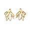 201 Stainless Steel Pendants, Laser Cut, Hollow, Leaf Charm, Golden, 15x13x1mm, Hole: 1.4mm