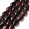 Natural Red Tiger Eye Beads Strands, Dyed & Heated, Flat Oval, 17.5~18x12.5~13x6mm, Hole: 1.2mm, about 22pcs/strand, 15.55''(39.5cm)