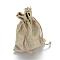 Polyester Imitation Burlap Packing Pouches Drawstring Bags, for Christmas, Wedding Party and DIY Craft Packing, Dark Khaki, 18x13cm