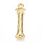 304 Stainless Steel Pendants, Letter Charms, Letter I, 23x6.5x3mm, Hole: 1.6mm
