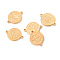 304 Stainless Steel Flat Round Connector Charms, Saint Benedict Cross Medal Links, Golden, 20x14mm, Hole: 1.5mm