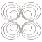 GORGECRAFT 16PCS Metal Wreath Rings 4 Sizes(5/8/10/12cm) Silver Catcher Hoops Macrame Rings Floral Craft Hoop for DIY Wedding Christmas Party Decoration Hanging Ornament Making