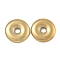 Electroplated Synthetic Non-Magnetic Hematite Pendants, Donut/Pi Disc Charms, Light Gold Plated, 25.5x4mm, Hole: 4.8mm