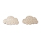 Rack Plating Brass Chandelier Components Links, Long-Lasting Plated, Cloud, Real 14K Gold Plated, 18.5x30x0.5mm, Hole: 1.50mm