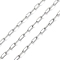 304 Stainless Steel Paperclip Chains, Soldered, Stainless Steel Color, 2x4.5x0.5mm