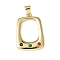 Brass Micro Pave Cubic Zirconia Pendants, Long-Lasting Plated, Cadmium Free & Lead Free, Rack Plating, Real 18K Gold Plated, 25x17x2.5mm, Hole: 4.5x3.5mm