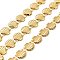 304 Stainless Steel Shell Shape Link Chains, Soldered, with Spool, Golden, 15x16x4.5mm