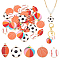 40Pcs 5 Styles Alloy Enamel Pendants, Golden, Sports, 21~30x15~25.5x1.5~3mm, Hole: 1.6~2mm, 8pcs/style
