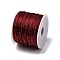 Round Polyester Metallic Cord, Dark Red, 2mm, 100meter/roll