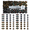 Alloy & Brass Snap Buttons, with Iron Handmade Hole Hollow Punch Cutting Mold Tools, Carbon Steel Rivet Installation Tool, Mixed Color