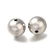 Rack Plating Brass Beads, Long-Lasting Plated, Lead Free & Cadmium Free, Round, Platinum, 14mm, Hole: 1.8mm