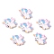 Natural Wood Beads, Unicorn, Sky Blue, 26.5x20.5x4.5mm, Hole: 2mm