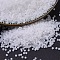 MIYUKI Delica Beads, Cylinder, Japanese Seed Beads, 11/0, (DB0220) White Opal, 1.3x1.6mm, Hole: 0.8mm, about 100000pcs/500g