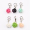 Resin Pendants, with Lobster Clasp, Platinum, Mixed Color, 24mm