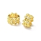Brass Micro Pave Clear Cubic European Beads, Large Hole Beads, Crown, Real 18K Gold Plated, 8x5mm, Hole: 6mm