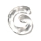 Transparent Resin Alphabet Pendants, Letter Charms, Letter.G, 41~45x33~52.5x8mm, Hole: 3.5mm