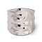 Non-Tarnish 304 Stainless Steel Open Cuff Ring, Wide Band Ring, Stainless Steel Color, US Size 8(18.1mm)