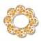 Acrylic Pendants, Flower, Orange, 38x38x2.5mm, Hole: 17.8mm