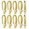 20Pcs Brass Micro Pave Clear Cubic Zirconia Earring Hooks, Ear Wire, with Horizontal Loops, Real 18K Gold Plated, 19x10x3.5mm, Hole: 1.5mm, Pin: 0.7mm