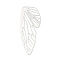 Rack Plating Brass Big Pendants, Hollow, Wings Charms, Cadmium Free & Nickel Free & Lead Free, Platinum, 51x20x0.3mm, Hole: 1.6mm