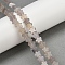 Natural Grey Agate Beads Strands, Star, 8x8x4mm, Hole: 1mm, about 56pcs/strand, 15.55''(39.5cm)