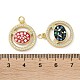 Латунные микропаве прозрачные подвески с фианитом KK-C045-17G-3