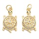 Подвески из латуни с прозрачным фианитом KK-U009-12G-G-1