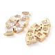 Подвески из латуни и прозрачного стекла KK-Q811-03KCG-2