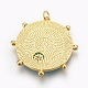 Латунные микро проложить кубического циркония подвески ZIRC-O026-30G-NR-2