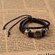 Имитация кожи пу многожильных браслеты BJEW-O129-12-2
