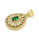 Подвески из кубического циркония с покрытием из латуни KK-U029-28G-01-2