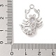 Подвески из прозрачного стекла с инкрустацией из латуни KK-S388-32P-3