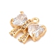 Латунные микропаве прозрачные кубические циркониевые подвески KK-C076-16G-2