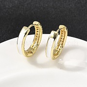 Латунные серьги-кольца из прозрачного кубического циркония EJEW-K276-11G-02