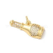 Подвески из латуни с покрытием из прозрачного кубического циркония KK-Z056-25G