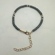 Элегантные браслеты из синтетических немагнитных гематитовых бусин ZL0377-5