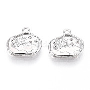 Латунные микропаве прозрачные кубические циркониевые подвески KK-N267-16P
