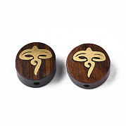 Натуральные деревянные неокрашенные бусины WOOD-N013-030