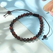 Синтетический тигровый глаз круглые бусины регулируемые плетеные браслеты UO3136-16-1