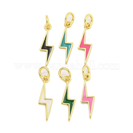 Подвески из латуни с эмалью в стойку KK-U021-16G-1