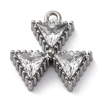 Подвески из нержавеющей стали 304 с кубическим цирконием STAS-R141-04P-01-1