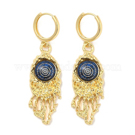 Серьги с подвесками из латуни для женщин EJEW-M260-24G-01-1