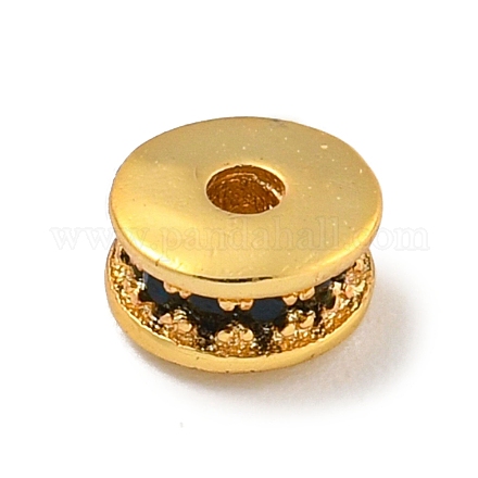 Латунь микропаве черный кубический цирконий KK-G493-46G-1