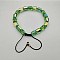 Adjustable Electroplated Faceted Cube Glass Braided Beaded Bracelets for Women Men