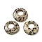 Natural Dalmatian Jasper Pendants, Donut/Pi Disc Charms, 27.5~28x4.5~5.5mm