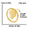 304 Stylish Stainless Steel Heart Circle Stud Earrings Unique Design Jewelry, Golden, 18x20mm